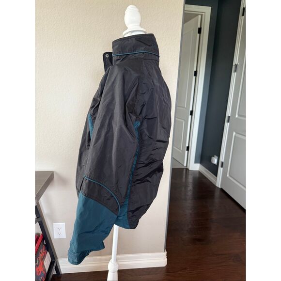 Vintage 90’s Columbia Bugaboo Ski SnowJacket Women’s M Two-Tone Teal Black - Picture 4 of 8